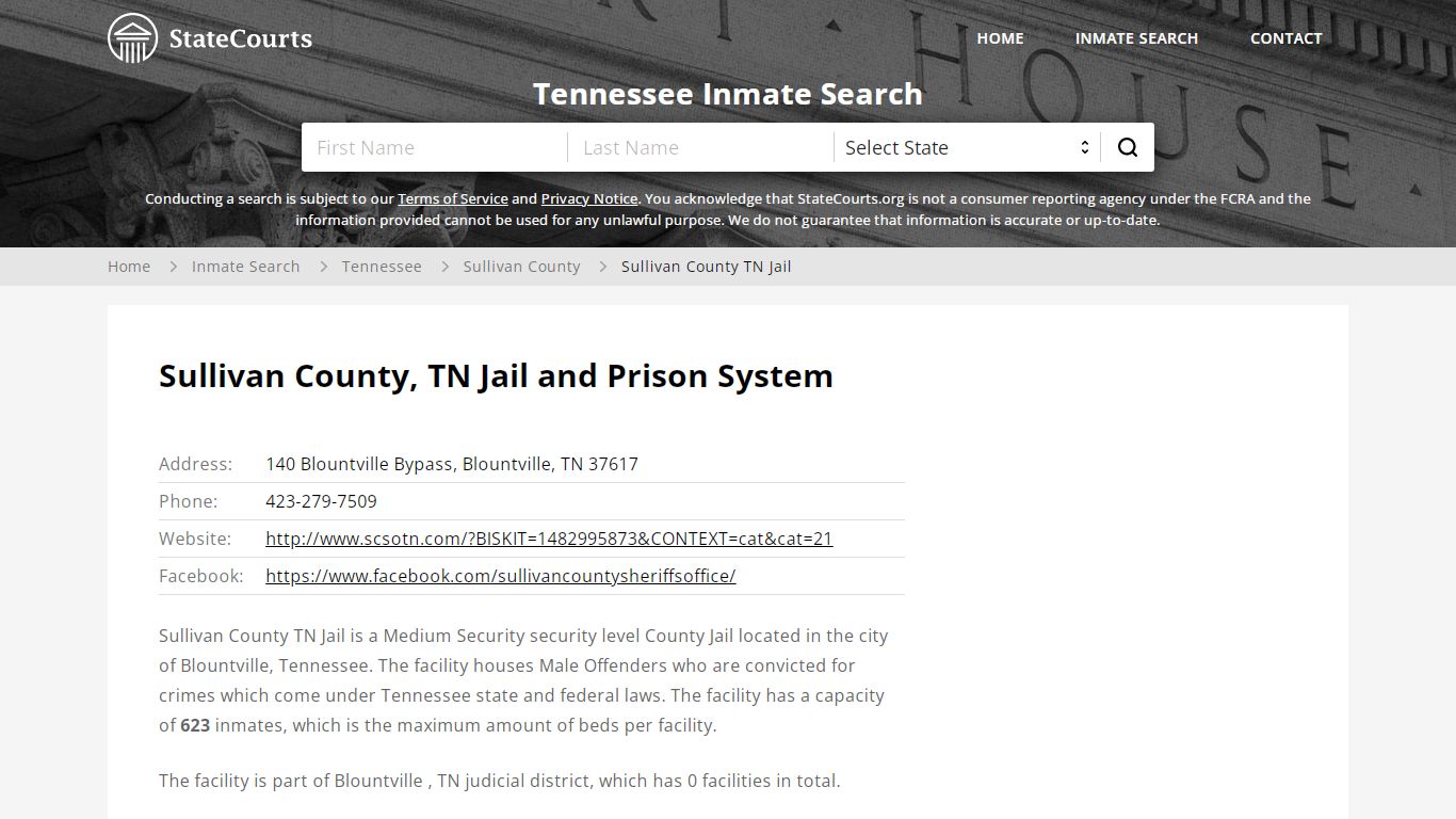 Sullivan County TN Jail Inmate Records Search, Tennessee ...